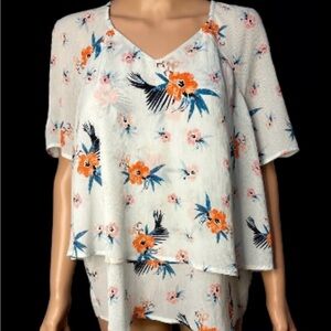 Juicy Couture Floral Blouse Size M